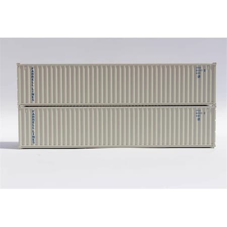 Jacksonville Terminal N Scale Farrell Lines 40 Standard Height Corrugated Containers, 2PK JTC405347