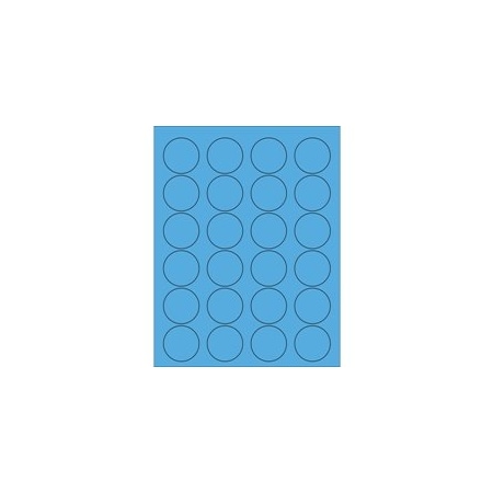 Bubblefast 1 5/8'' Fluorescent Green Circle Laser Labels-24 Labels per Sheet BFLL193BB