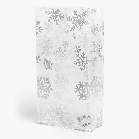 Nashville Wraps Winter Snowflake Cello Bags, 6x3.5x14 in, 100PK C7BWSF