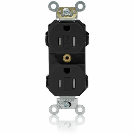 Leviton Straight Blade Receptacle, 5-15R, 15 A, 125V AC, Self-Grounded MT562-SE