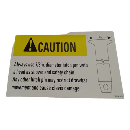 Cnh DECAL CAUTION, CNH OEM 1277910C2 1277910C2