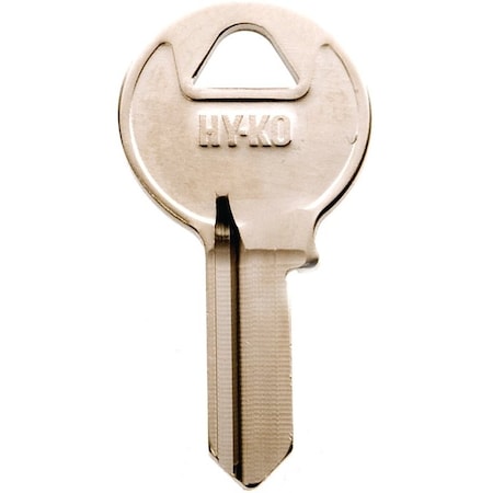 Hy-Ko Key Blank, Brass, Nickel, For: Master Vehicle Locks 11010M15