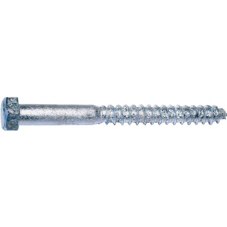 Midwest Fastener Lag Screw, #0, 8 in, Steel, Galvanized Hex 5602