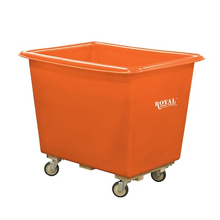 Royal Basket Trucks Cube Truck, Orng, Polyurethane G14-ORX-PTA-4UNN