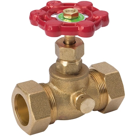 Proline Series ProLine 1/2'' COMP Brass Multi-Turn Stop & Waste Valve 105-613NL