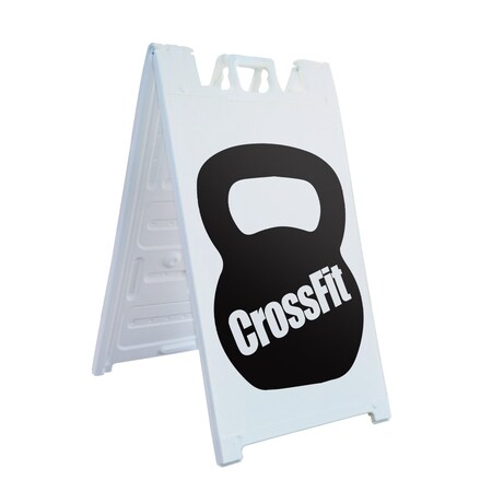 Signmission Crossfit, A-Frame & 2 Decals Installed, Heavy-Duty Plastic Frame SBHD-D-2436-Crossfit