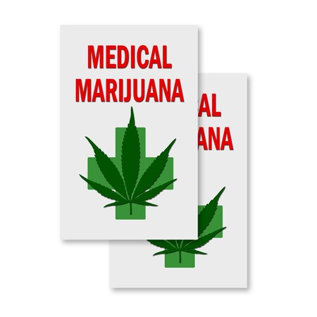 Signmission Medical Marijuana Dispensary, Vinyl Decals Only 24 Inch x 36 Inch, Vinyl Decal, 2PK DSB-2436-2PACK-MedicalMarijuanaDispensar