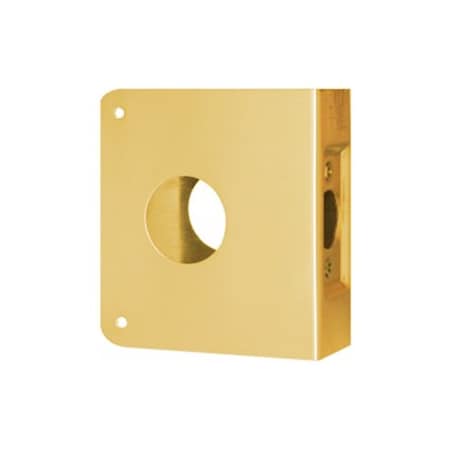Don-Jo Mfg Door Wrap for Deadbolt 2-3/4in Backset, 1-3/4in Door 605/US3 Polished Brass 8-PB-CW