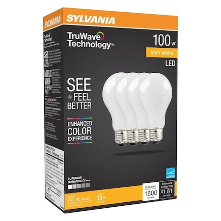 Sylvania LED Bulb, General Purpose, A21 Lamp, E26 Lamp Base, Dimmable, 2700 K Color Temp 40664