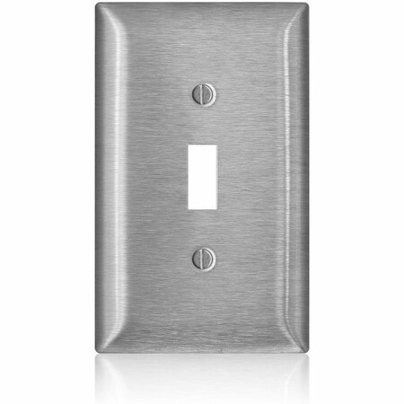 Leviton Wall Plate, Toggle, Stainless Steel SSJ1-C40
