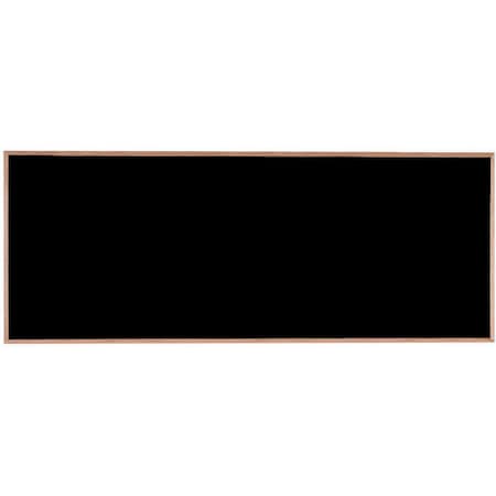 Aarco Porcelain on Steel Chalk Board, Black Porcelain on Steel Chalk Board w/ a Red Oak Frame, 48''Hx120''W OS48120B