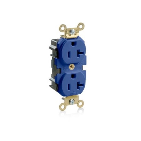 Leviton Lev-Lok Industrial Grade Duplex Receptacle, 20 Amp, 125 Volt M5362-B