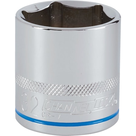 Channellock 1/2'' Drive 32 mm 6-Point Shallow Metric Socket 302838