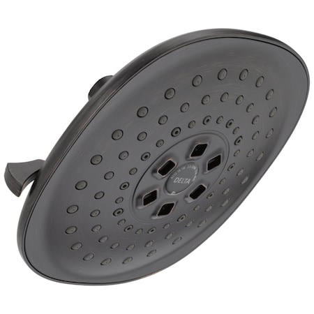 Delta Universal Showering Components H2Okinetic 3-Setting Raincan Shower Head In Venetian Bronze 52686-RB