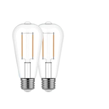 Ge Relax Series LED Bulb, General-Purpose, A19 Lamp, Dimmable, 2PK 93129473