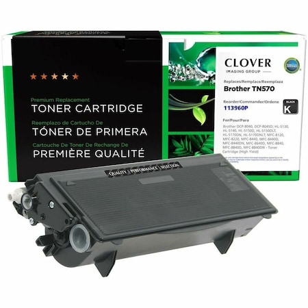 Cig Clover Imaging Remanufactured High Yield Toner Cartridge for Brother TN570 113960P