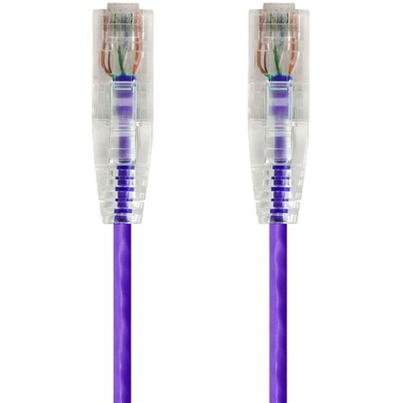 Monoprice Slim Cat6 Utp Network Cable, 2 ft.Purple 14805