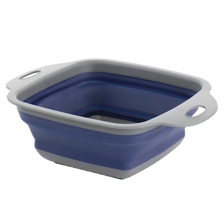 Oster Bluemarine Collapsible Square Plastic Colander in Blue 130001.01