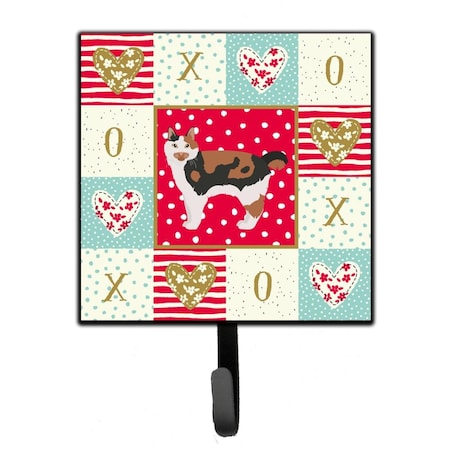 Carolines Treasures 4.25 x 1 x 7 in. Cymric No.2 Cat Love Leash or Key Holder CK5594SH4