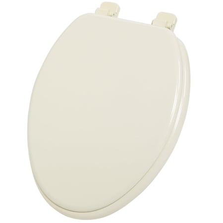 Home Impressions Elongated Closed Front Bone Wood Toilet Seat WMS-19-R1-B