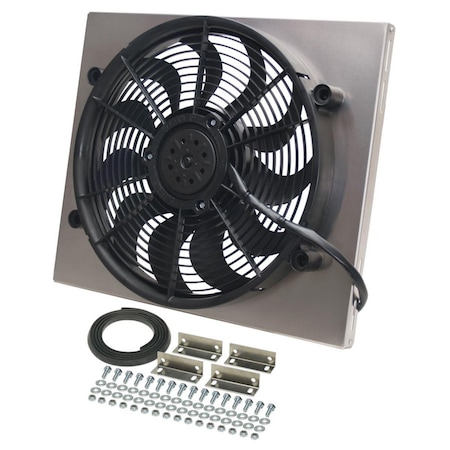Derale 16821 17.62 x 20.75 in. RAD Fan with Aluminum Shroud Assembly DER16821