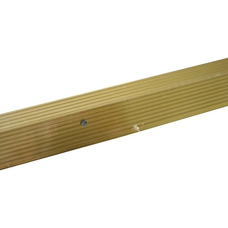 M-D Building Products Carpet Bar, 96 in L, 112 in W, Fluted Surface, Aluminum, Satin Brass 79194