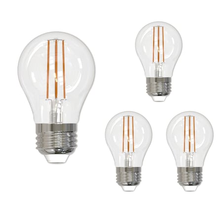 Bulbrite 7 Watt LED Filament Dimmable A15 Clear Light Bulb with Medium E26 Base, 4 PK 861634