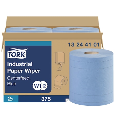 Tork Dry Wipe, Super Heavy, Blue, PK2 13244101
