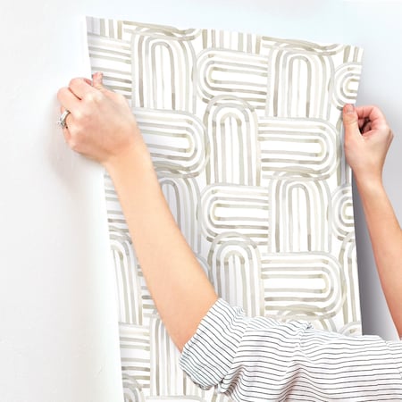 A-Street Prints Lolly Beige Arches Wallpaper 4135-27272