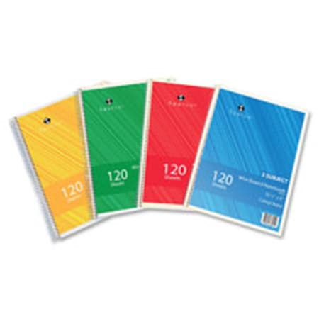 Sparco Wire Bound College Ruled Notebook, Assorted Color SPR83253BD