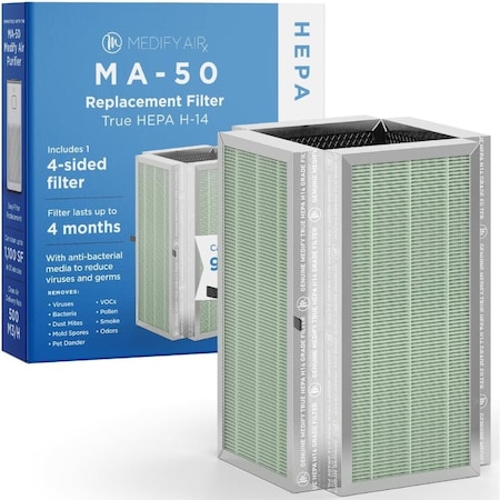Medify Air MA50R1 H14 filter True HEPA 999 Particle Removal MA-50UR-1