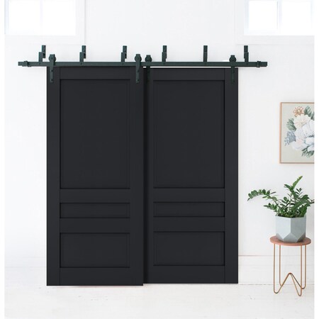 Sartodoors Sliding Closet Barn Bypass Doors 36x84 (2* 18x84) Solid Core Modern Interior VEREGIO7411BBB-ANT-3684