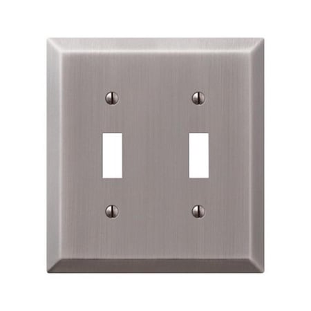 Amerelle 163TTAN 2 Toggle Antique Nickel Stamped Steel Wall Plate 3502853