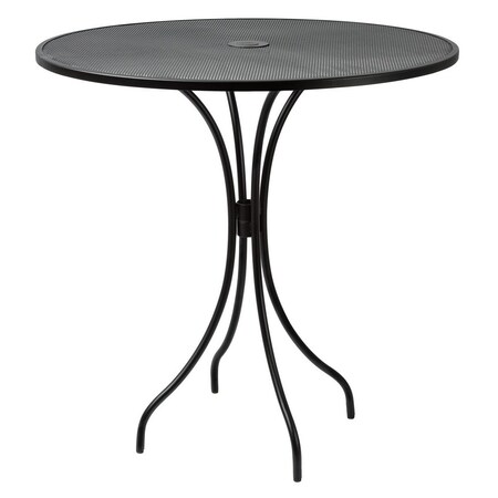 Bfm Seating Barnegat Bar Height Table 42in Round E-Coated, Powder Coated Micro-Mesh Steel - Black SU42RBL-T