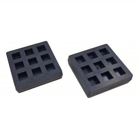 Zoro Select Vibration Isolator Pad, 3" L, 3/4" H, PK2 852GL4