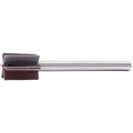 Pferd Bore polisher, 5/8in x 3/4, 1/4in shank, 120 Grit, Aluminum oxide 46410