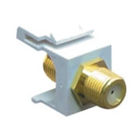 Maxpower Module F-Type Gold Plated White MA557921