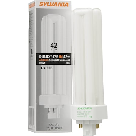 Ledvance/ Sylvania DULUX 42W triple CFL w/ 4-pin base, 3500Kcolor temperature, 82 CRI, for use with electronicand di CF42DT/E/IN/835/ECO/20871