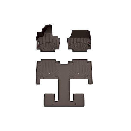 Weathertech Cocoa  Front and Rear Floorliners, 2024 - 2025 KIA  EV9 471860-1-2