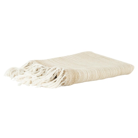 Homeroots Beige Woven 100% Poly Pet Throw Blanket 519087