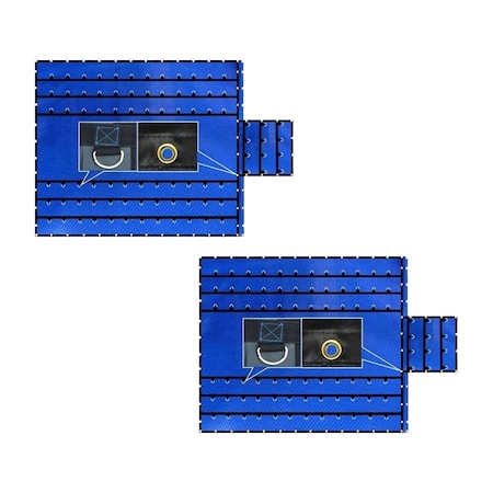 Mytee Products Blue Superlight 14oz Flatbed Trailer Lumber Steel Tarp 24x27 8ft Drop, 2PK SLLT-BLUEx2