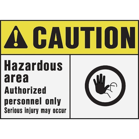 Hy-Ko Caution Hazardous Area Sign 5571