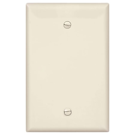 Eaton Wiring Devices Blank Wallplate, 4.87 in L, 3.13 in W, 0.08 in Thick, 1 -Gang, Polycarbonate PJ13LA