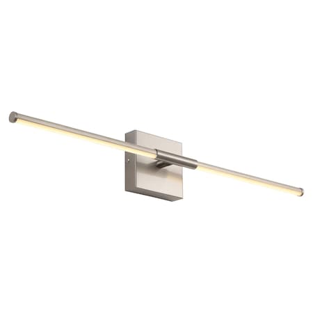 Jonathan Y McKenna 28" Modern Minimalist Adjustable Dimmable Integrated LED Metal Wall Sconce, Nickel JYL7041E