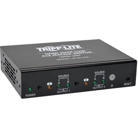 Tripp Lite HDMI-Cat5/6 Extender, Up to 175ft, 2x2 B126-2X2