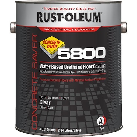 Rust-Oleum 1 gal Floor Coating, Gloss Finish, Clear, Water Base 353961