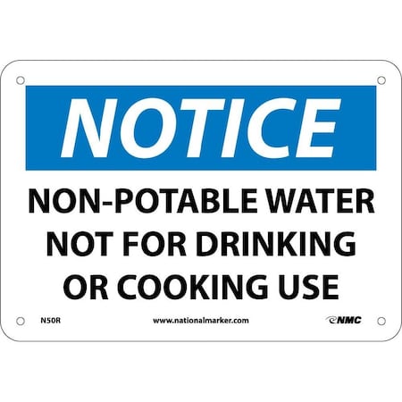 Nmc Notice Non-Potable Water Sign, N50R N50R