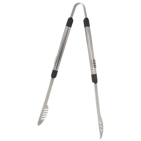 Omaha Premium BBQ Tongs, 19 mm Gauge, Stainless Steel Blade, Stainless Steel, Aluminum Handle BBQ-8112443C
