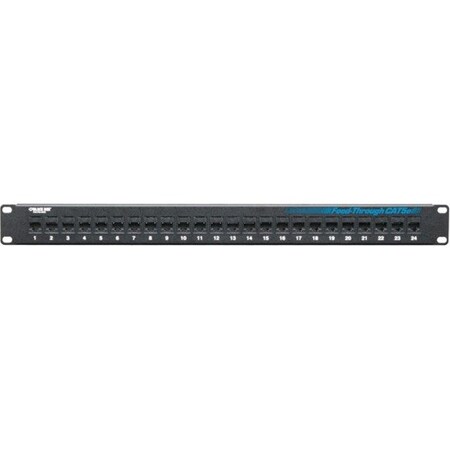 Black Box Cat5E Feed-Through Patch Panel, Unshield, RJ45 JPM808A-R2