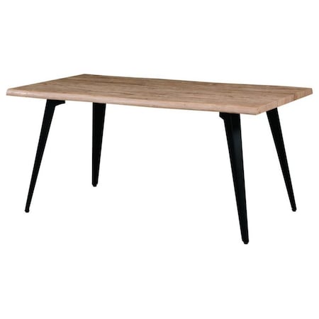 Leisuremod Rectangular 63 in W, 30 in L, MDF/Metal, Butternut RTM63BN